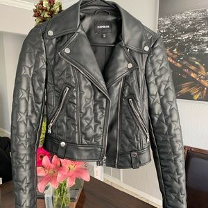 Express Faux leather STAR jacket